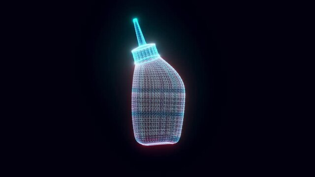 oiler hologram Rotating. High quality 4k footage