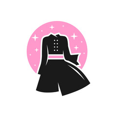 modern dress logo for women
