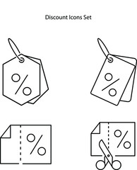 discount icons set isolated on white background. discount icon trendy and modern discount symbol for logo, web, app, UI. discount icon simple sign.