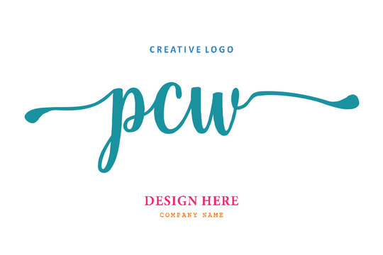 PCW lettering logo is simple, easy to understand and authoritative