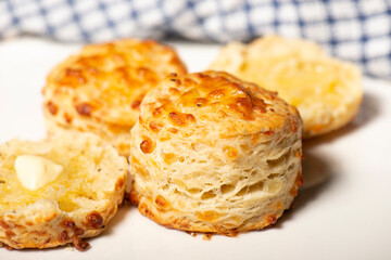 Freshly baked scones filled with mozzarella cheese and dried Italian herbs.