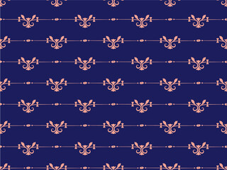 Vector image, yellow pattern on a dark blue background. vector pattern design For fabric pattern and textile industry and others
