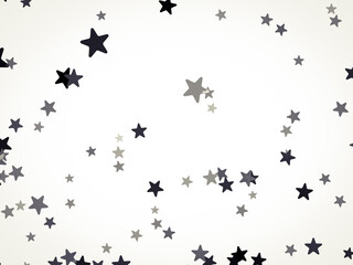 Irregular black star on white background, Illustration image