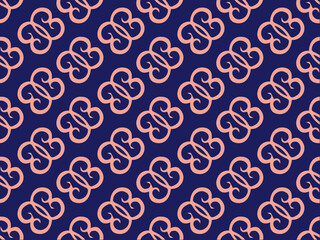 Vector image, yellow pattern on a dark blue background. vector pattern design For fabric pattern and textile industry and others