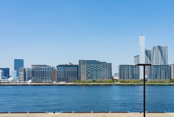 【東京都】都市景観 オリンピック選手村（豊洲ぐるり公園より望む）