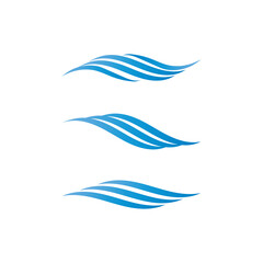 Water wave icon vector