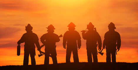 Fototapeta na wymiar May 4 is international day of the Firefighter.