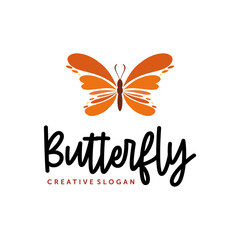 Butterfly Logo Design. Fashion and Beauty Logo with Butterfly Symbol Vector Inspiration