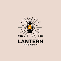 lantern vintage logo icon illustration Premium Vector © Alpha Factory Std