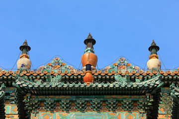 The scenery of ancient Chinese architecture in Beijing Summer Palace