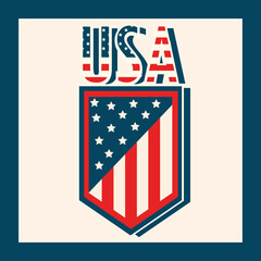 USA shield banner