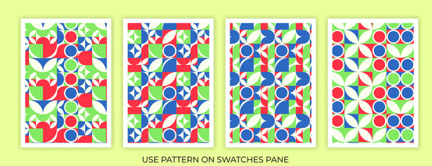 Geometry minimalistic artwork poster with simple shape and figure. Abstract vector pattern design in Scandinavian style for web banner, business presentation, branding package, fabric print, wallpaper