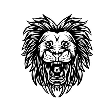 Angry Lion Vector Illustration