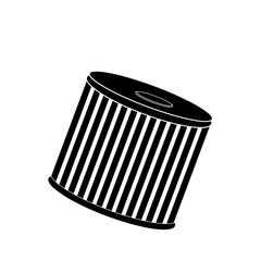 Car oil filter icon illustration on white