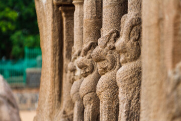 Ancient South Indian Lion Statues