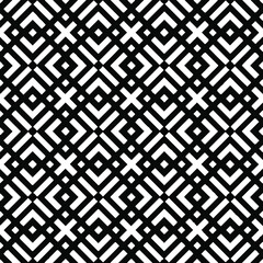 Fototapeta premium Geometric vector pattern with Black and white colors. Seamless abstract ornament for wallpapers and backgrounds.