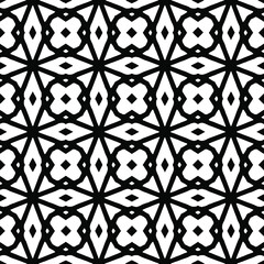 Geometric vector pattern with Black and white colors. Seamless abstract ornament for wallpapers and backgrounds.