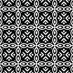 Geometric vector pattern with Black and white colors. Seamless abstract ornament for wallpapers and backgrounds.