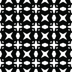 Geometric vector pattern with Black and white colors. Seamless abstract ornament for wallpapers and backgrounds.