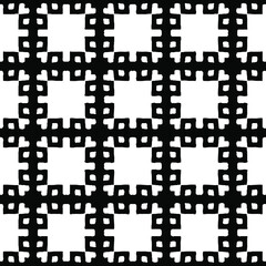 Geometric vector pattern with Black and white colors. Seamless abstract ornament for wallpapers and backgrounds.