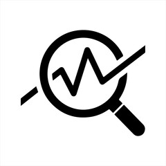 Marketing research icon, vector and glyph