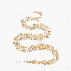 Bronze Rain Bright Transparent Background.