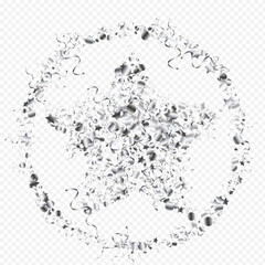 Silver Spiral Anniversary Vector Transparent