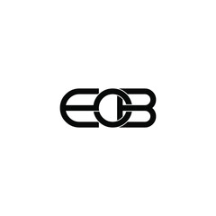 eob letter original monogram logo design