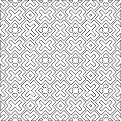 Vector monochrome seamless pattern, Abstract endless texture for fabric print, card, table cloth, furniture, banner, cover, invitation, decoration, wrapping 