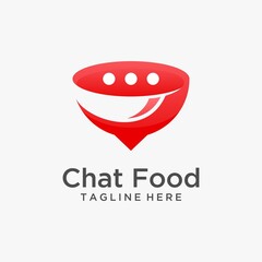 Chat food logo design