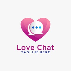 Love chat logo design