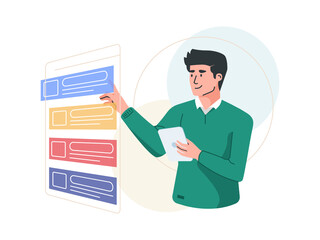 Easy Schedule Management Vector Illustration