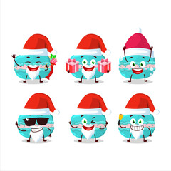 Santa Claus emoticons with blueberry macaron cartoon character