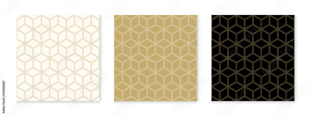 Aufkleber background pattern seamless geometric line abstract gold luxury color vector.