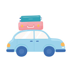 travel car with baggage