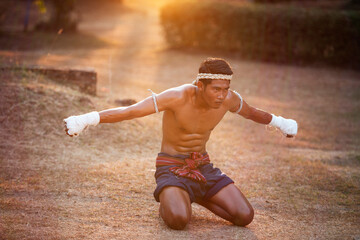 Martial Arts Muay Thai , the body of a Thai boxer