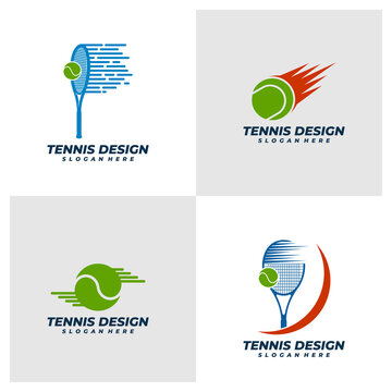Set of Fast Tennis logo vector template, Creative Tennis logo design concepts