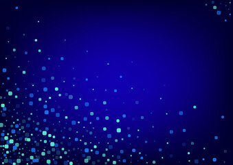 Obraz premium Turquoise Cell Falling Blue Vector Background.