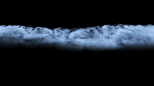 Abstract white smoke in slow motion. Smoke, Cloud of cold fog in light spot background. Light, white, fog, cloud, black background, 4k, ice smoke cloud. Floating fog. 3d SMOKE MODEL