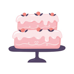 sweet cake with fruits