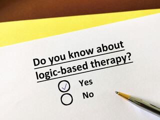 Questionnaire about psychotherapy