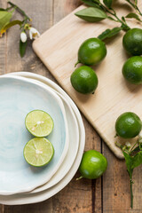 lemons on plate with natural light