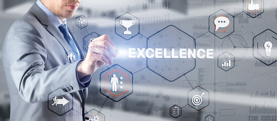 Business Excellence concept. Pursuit of excellence 2021
