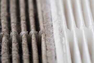 new and dirty filter for robot vacuum cleaner