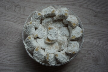 Indonesian traditional cookies with a natural background