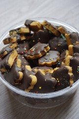 Indonesian traditional cookies with a natural background