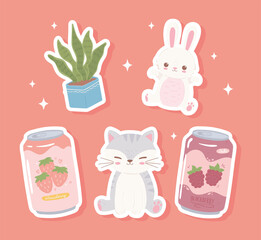 cute animals soda