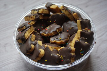 Indonesian traditional cookies with a natural background