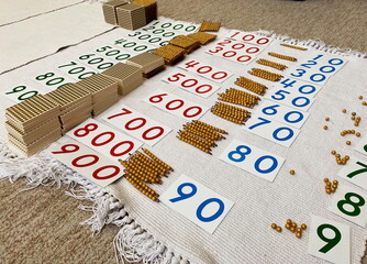 Montessori Gold Material and card and Gold Bank
