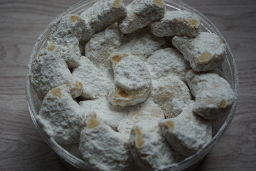 Indonesian traditional cookies with a natural background